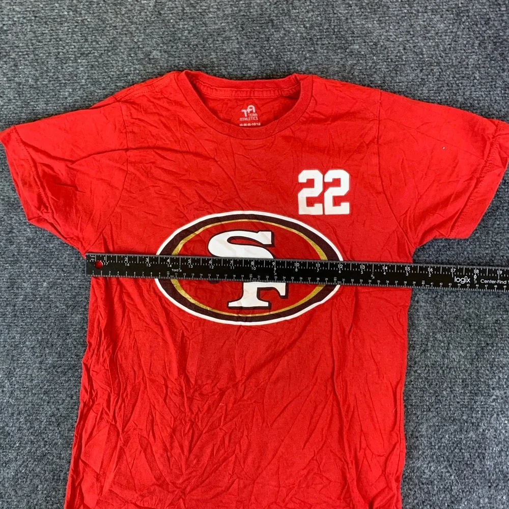 Team Athletics Shirt Youth M Red Christian McCaffrey #22 San Francisco 49ers NFL